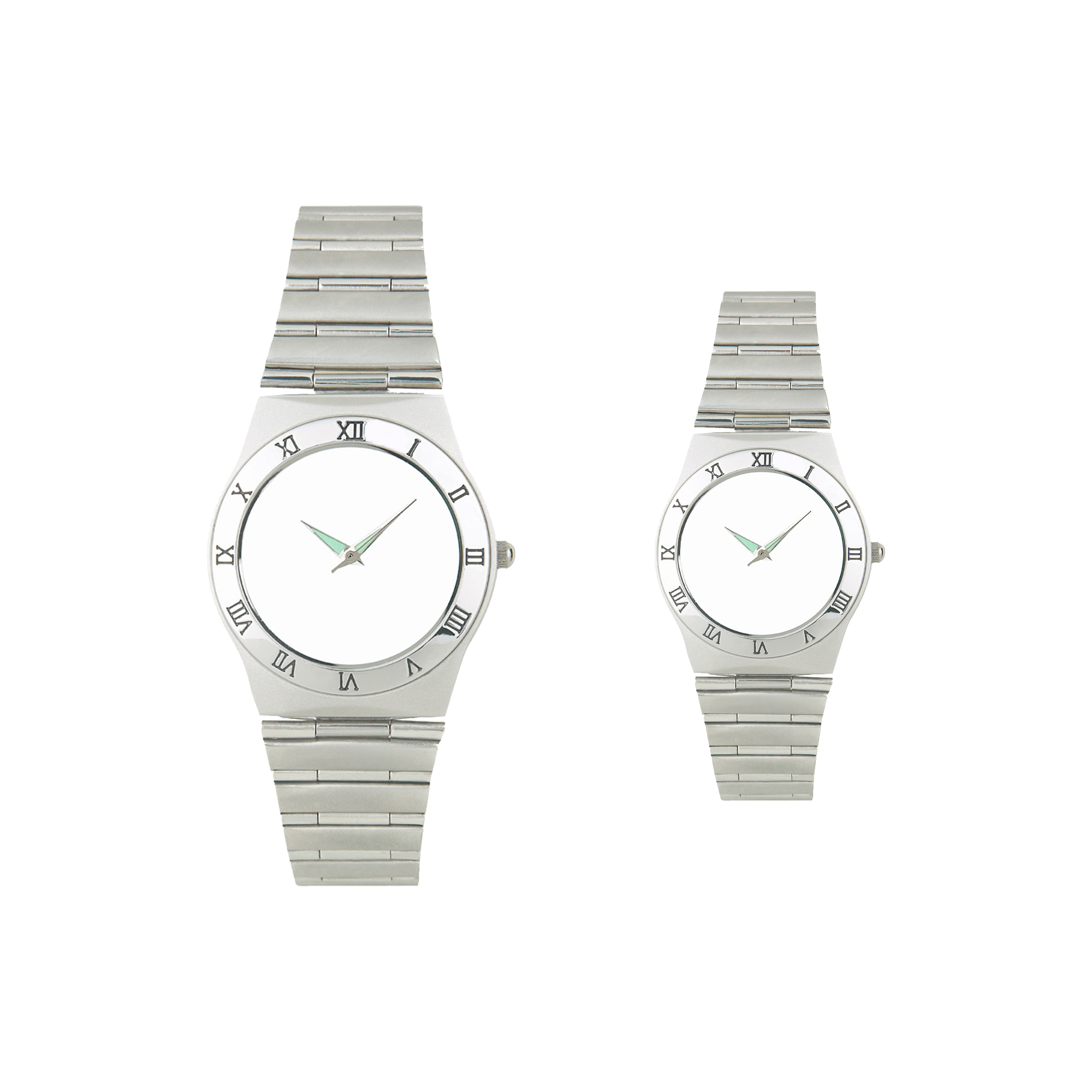 RELOJ METÁLICO CON NÚMEROS ROMANOS E255